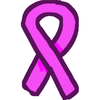 Pink breast cancer ribbon